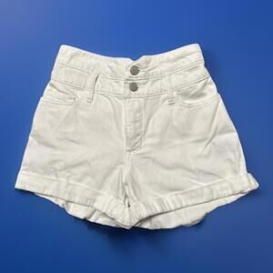 BANANA REPUBLIC Women's Petite 24/00 High-Rise Jean Shorts White Denim 23x3